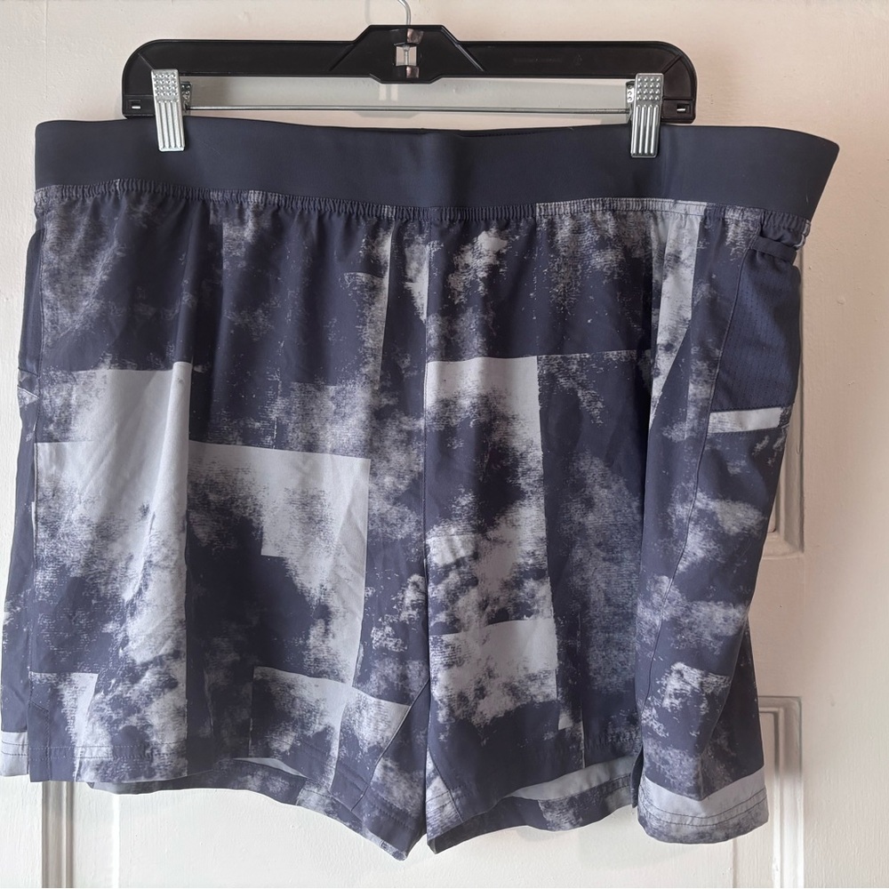 Men's Black and Gray Shorts